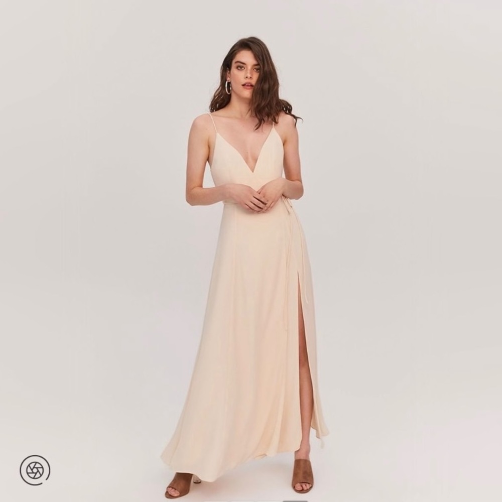 TFame and Partners ilbury dress in heavy georgette / champagne